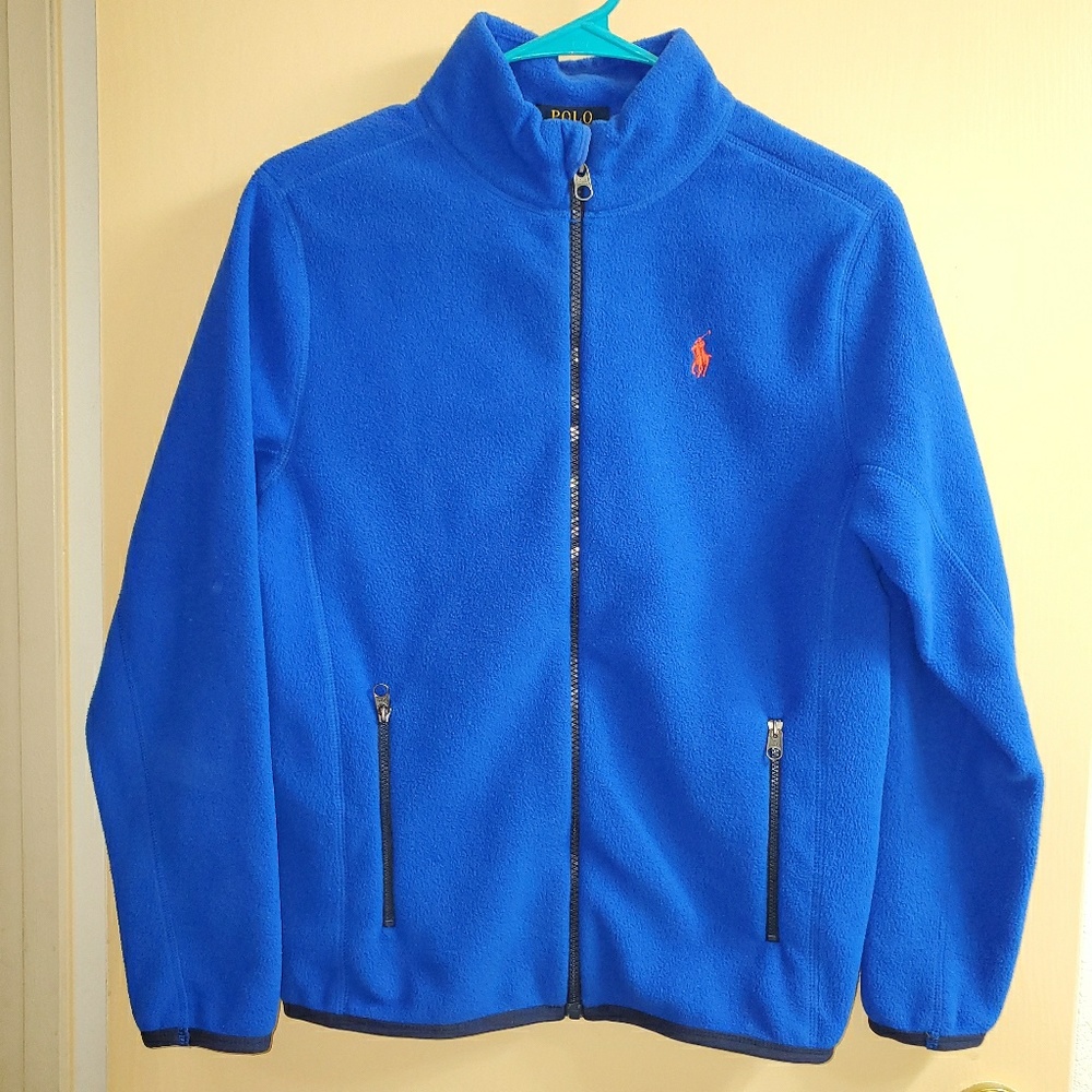 Boy's Polo Ralph Lauren Blue Fleece Jacket Large